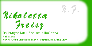 nikoletta freisz business card